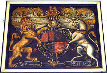 The royal arms over the north door January 2013